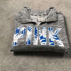 Pink pullover half zip